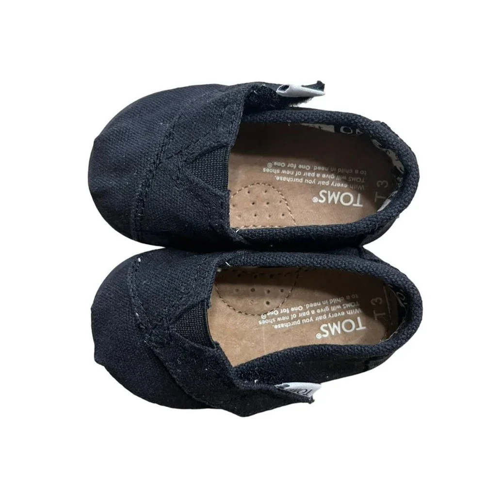 Toms T3 Black Toddler Shoes